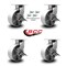 Service Caster 8 Inch Heavy Duty Semi Steel Cast Iron Caster Set with Brake and Swivel Lock SCC-KP92S830-SSR-SLB-BSL-4 - alternate 6